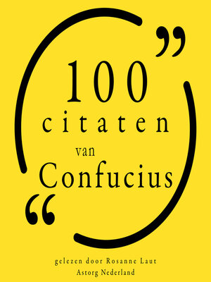 cover image of 100 citaten van Confucius